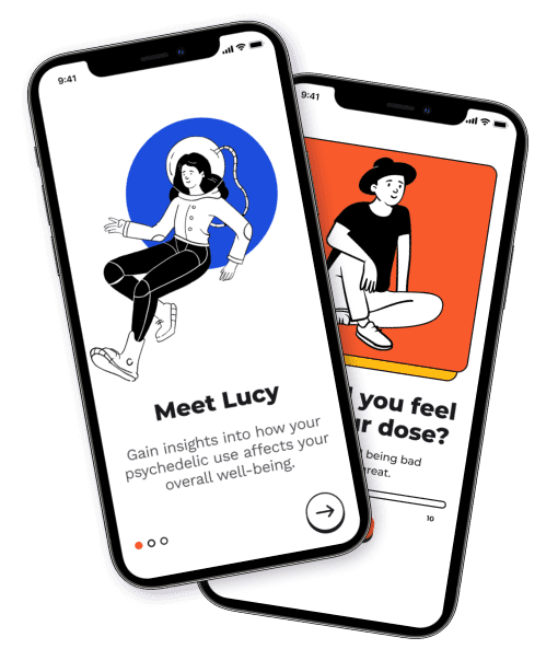 Lucy App mockup left